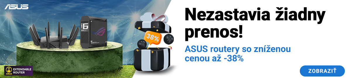 Asus routery so zľavou až do -38%
