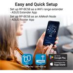 ASUS RP-BE58, BE3600 Dual-Band WiFi 7 (802.11be) extender, biely