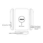 ASUS TravelairN, externý disk, 1TB, WiFi, NFC, čítačka SD kariet
