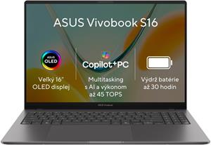 Asus Vivobook S16, S5608QA-OLED207W, sivý