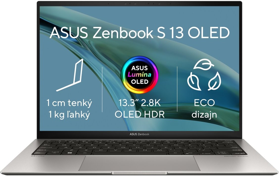 Asus Zenbook S 13 OLED, UX5304VA-OLED075W, sivý