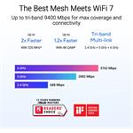 ASUS ZenWifi BT7 (1-pack), Tri-band WiFi 7 (802.11be) Smart AiMesh Extendable Router, 6 GHz WiFi, 11Gbps