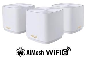 ASUS ZenWiFi XD4 Plus 3-pack,  Wireless AX1800 Dual-band Mesh WiFi 6 System, biely