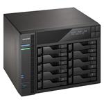 Asustor AS6210T 10-bay HS NAS, Intel Celeron QC, 4 GB DDR3L, 4x GbE, 3x USB 3.0, 2x USB 2.0, 2x eSATA, HDMI 1.4b,