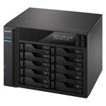 Asustor AS6210T 10-bay HS NAS, Intel Celeron QC, 4 GB DDR3L, 4x GbE, 3x USB 3.0, 2x USB 2.0, 2x eSATA, HDMI 1.4b,