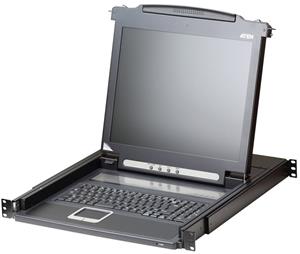 ATEN Console, 17" LCD,  rack 19", klávesnice, touchpad