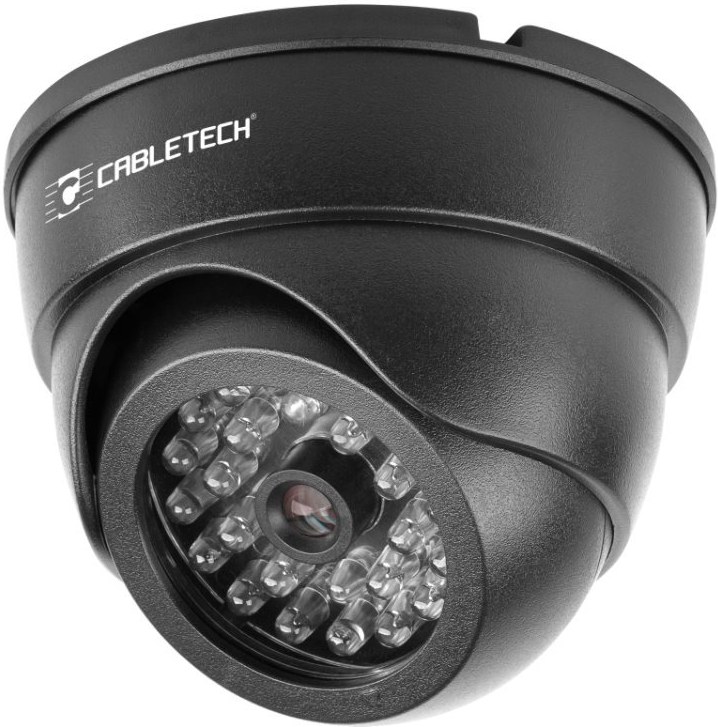 Atrapa kamery Cabletech DK-3, čiern, LED dioda, DOME