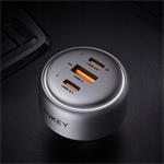 AUKEY CC-P3, 100W autonabíjačka, 2x USB-C, 1x USB-A