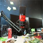 Auna MIC-900-RD, kondenzátorový mikrofón, červený