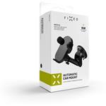 Automatický držiak do auta s rýchlym bezdrôtovým nabíjaním FIXED Matic XL na sklo alebo palubnú dosku, 15W, čierny