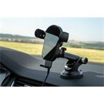 Automatický držiak do auta s rýchlym bezdrôtovým nabíjaním FIXED Matic XL na sklo alebo palubnú dosku, 15W, čierny