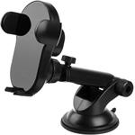 Automatický držiak do auta s rýchlym bezdrôtovým nabíjaním FIXED Matic XL na sklo alebo palubnú dosku, 15W, čierny