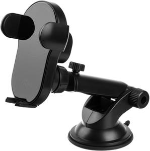 Automatický držiak do auta s rýchlym bezdrôtovým nabíjaním FIXED Matic XL na sklo alebo palubnú dosku, 15W, čierny