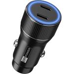 Autonabíjačka ERPOWER, 2x USB-C, 40 W, PD, QC 3.0, čierna
