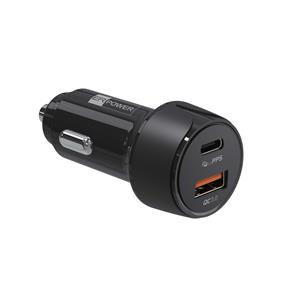 Autonabíjačka ERPOWER, USB-C/USB-A, 30W, čierna