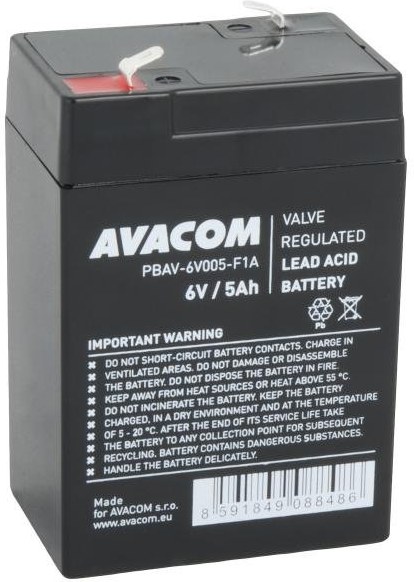 Avacom batéria 6V 5Ah F1 (PBAV-6V005-F1A)