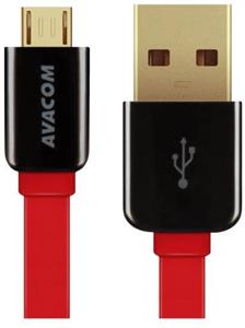 Avacom kábel USB 2.0 na micro USB M/M, prepojovací, 0,4m červený