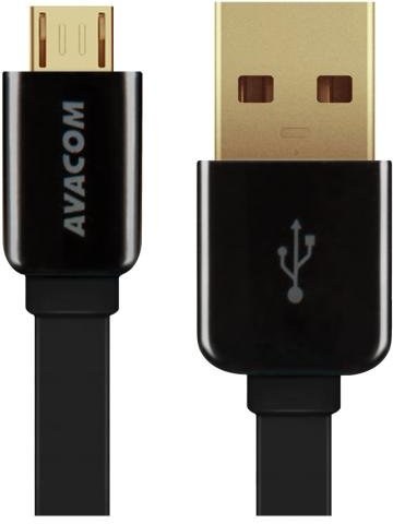 Avacom kábel USB 2.0 na micro USB M/M, prepojovací, 0,4m čierny