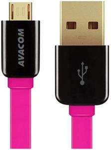 Avacom kábel USB 2.0 na micro USB M/M, prepojovací, 0,4m rúžový