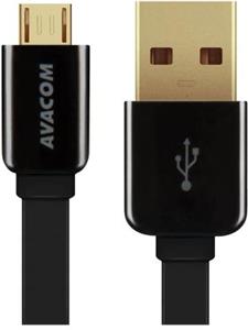 Avacom kábel USB 2.0 na micro USB M/M, prepojovací, 1,2m čierny