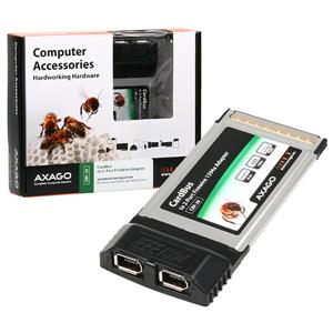 Axago adaptér PCMCIA CardBus adapter 2x 1394a FireWire