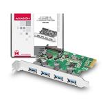 AXAGO PCEU-430V PCIe adaptér 4x USB3.0 UASP Charging 3A out VIA