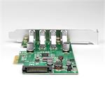 AXAGO PCEU-43V PCIe adaptér 4x USB3.0 UASP Charging 3A out VIA + LP