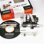 AXAGO PCIe adapter 2x sériový port + LP