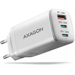 AXAGON ACU-DPQ65W, USB-A + dual USB-C, 65W, biela