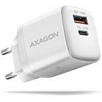 Axagon ACU-PQ20W, nabíjačka s USB-A a USB-C výstupom, PD3.0, QC4+, 20W, biela