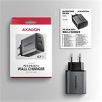 Axagon ACU-PQ67, GaN nabíjačka do siete 67W, výstup USB-A + USB-C