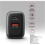 Axagon ACU-PQ67D, GaN nabíjačka do siete 67W, výstup USB-A + USB-C