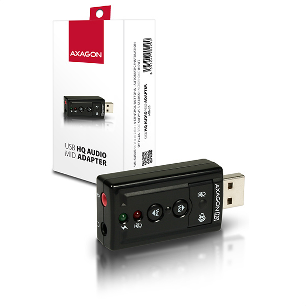 AXAGON ADA-25, externá USB zvuková karta