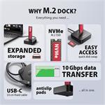 AXAGON ADSA-M2C11L, dokovacia stanica pre NVMe SSD