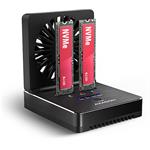 AXAGON ADSA-M2C22, USB-C 20Gbps dokovacia stanica pre 2× M.2 NVMe/SATA SSD s funkciou klonovania