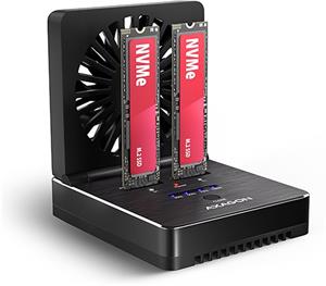 AXAGON ADSA-M2C22, USB-C 20Gbps dokovacia stanica pre 2× M.2 NVMe/SATA SSD s funkciou klonovania