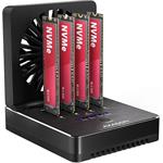 AXAGON ADSA-M2C44, USB4 dokovacia stanica pre 4× M.2 NVMe SSD s funkciou klonovania