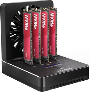 AXAGON ADSA-M2C44, USB4 dokovacia stanica pre 4× M.2 NVMe SSD s funkciou klonovania