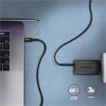 Axagon BUCM-CM15AB, USB-C, 3A 60W prepojovací, 1,5m