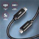 Axagon BUCM2-CM10AB, USB-C, 5A 240W, prepojovací, 1m