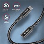 Axagon BUCM32-CF05AB USB-C (M) <-> USB-C (F), predlžovací kábel 0,5 m