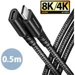 Axagon BUCM32-CF05AB USB-C (M) <-> USB-C (F), predlžovací kábel 0,5 m