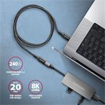 Axagon BUCM32-CF10AB, USB-C, predlžovací kábel, 1m