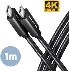 Axagon BUCM32-CM10AB kábel USB-C  <-> USB-C, 1m, 5A, čierny