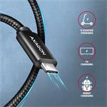 Axagon BUCM4X-CM05AB NewGEN+ kábel USB-C 4.0 Gen3×2 0,5m