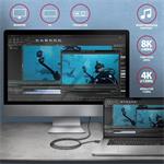 Axagon BUCM4X-CM05AB NewGEN+ kábel USB-C 4.0 Gen3×2 0,5m