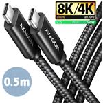 Axagon BUCM4X-CM05AB NewGEN+ kábel USB-C 4.0 Gen3×2 0,5m