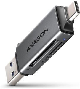 AXAGON CRE-DAC, USB-C + USB-A,  MINI čítačka kariet