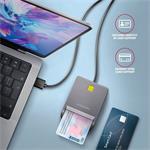 Axagon CRE-SM3T, USB-A FlatReader čítačka kontaktných kariet ID card, eID