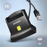 Axagon CRE-SM4N, USB-A čítačka Smart card/ID
